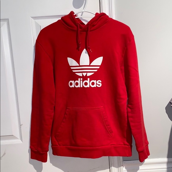 Red ADIDAS hoodie size: SMALL - Picture 1 of 4